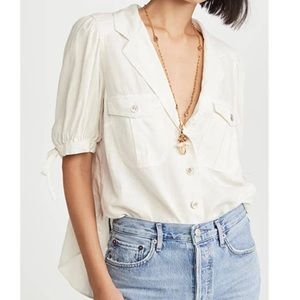 Free People Safari Babe linen top. Size small